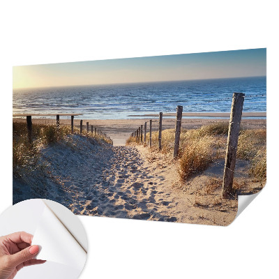 Fototapete in 3D-Optik mit Motiv eines Strandwegs