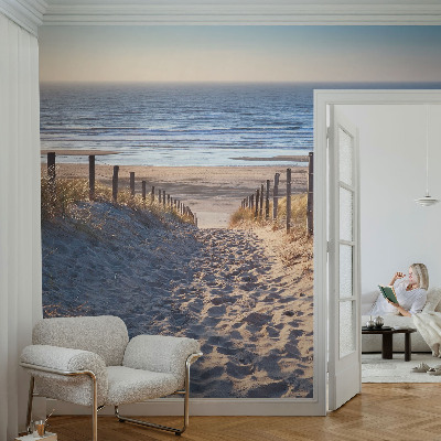 Fototapete in 3D-Optik mit Motiv eines Strandwegs