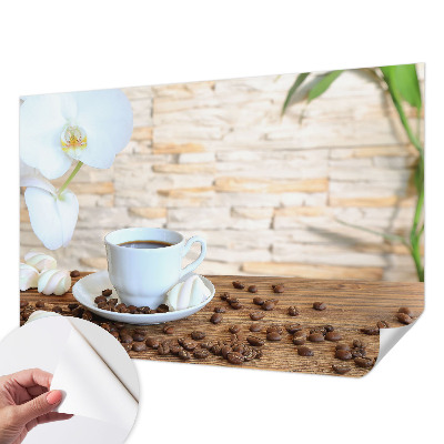 5D-Fototapete fürs Wohnzimmer mit floralem Motiv zur entspannten Raumgestaltung