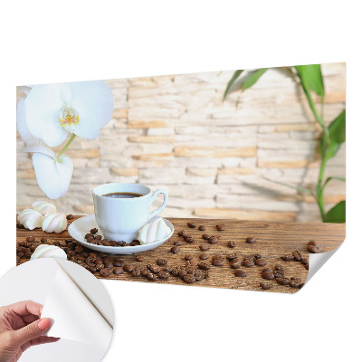 5D-Fototapete fürs Wohnzimmer mit floralem Motiv zur entspannten Raumgestaltung