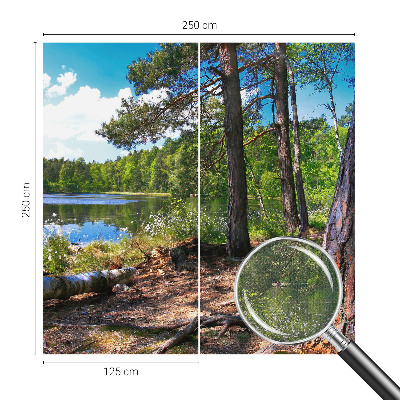 5D-Fototapete fürs Schlafzimmer mit einer Waldlandschaft als Motiv
