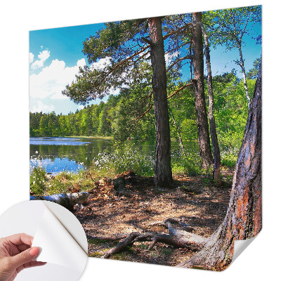 5D-Fototapete fürs Schlafzimmer mit einer Waldlandschaft als Motiv