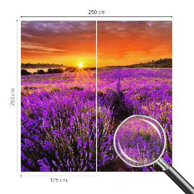 Fototapete nach Maß mit Motiv eines Lavendel-Sonnenuntergangs
