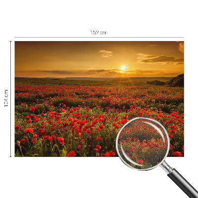 Moderne Fototapete nach Maß Mohnfeld