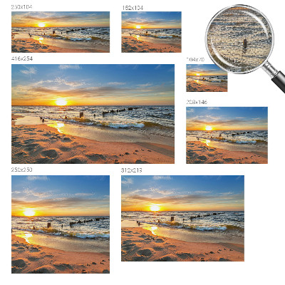 Motivtape­te nach Maß mit dem Motiv „Sonnenuntergang am Strand“