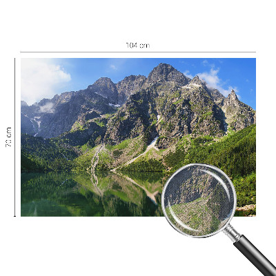 Motivtapete fürs Wohnzimmer mit malerischem Bergmotiv