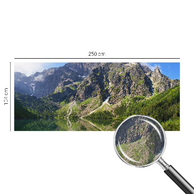 Motivtapete fürs Wohnzimmer mit malerischem Bergmotiv