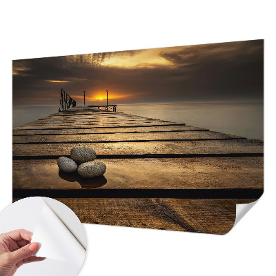 Selbstklebende Fototapete fürs Kinderzimmer mit einem Motiv eines Sonnenuntergangs