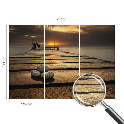 Selbstklebende Fototapete fürs Kinderzimmer mit einem Motiv eines Sonnenuntergangs