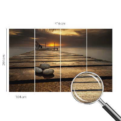 Selbstklebende Fototapete fürs Kinderzimmer mit einem Motiv eines Sonnenuntergangs