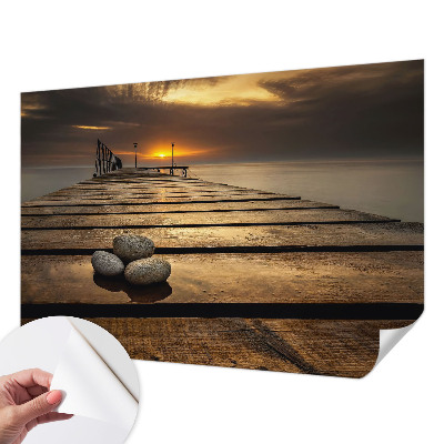 Selbstklebende Fototapete fürs Kinderzimmer mit einem Motiv eines Sonnenuntergangs