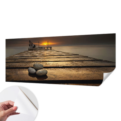 Selbstklebende Fototapete fürs Kinderzimmer mit einem Motiv eines Sonnenuntergangs