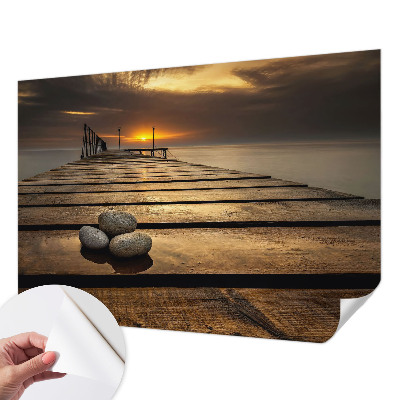 Selbstklebende Fototapete fürs Kinderzimmer mit einem Motiv eines Sonnenuntergangs