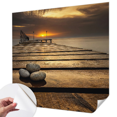 Selbstklebende Fototapete fürs Kinderzimmer mit einem Motiv eines Sonnenuntergangs