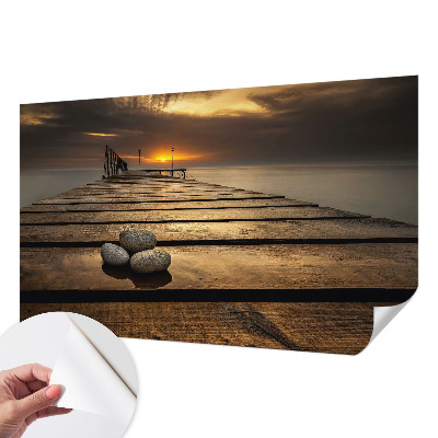 Selbstklebende Fototapete fürs Kinderzimmer mit einem Motiv eines Sonnenuntergangs