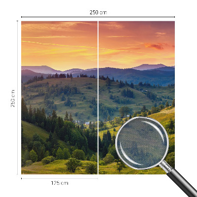Fototapete in 3D-Optik mit einer Berglandschaft