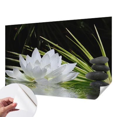 6D-Fototapete mit Motiv „Lilienmeditation“