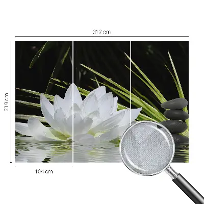 6D-Fototapete mit Motiv „Lilienmeditation“
