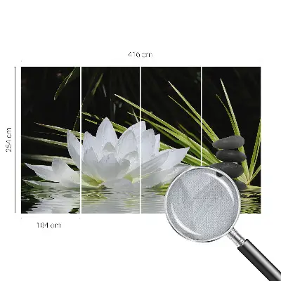 6D-Fototapete mit Motiv „Lilienmeditation“