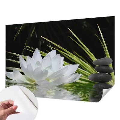 6D-Fototapete mit Motiv „Lilienmeditation“