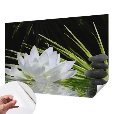 6D-Fototapete mit Motiv „Lilienmeditation“