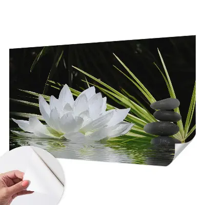 6D-Fototapete mit Motiv „Lilienmeditation“