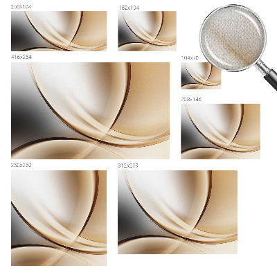 6D-Fototapete fürs Wohnzimmer Abgerundete Linien