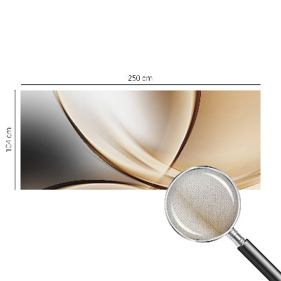 6D-Fototapete fürs Wohnzimmer mit abgerundeten Linien