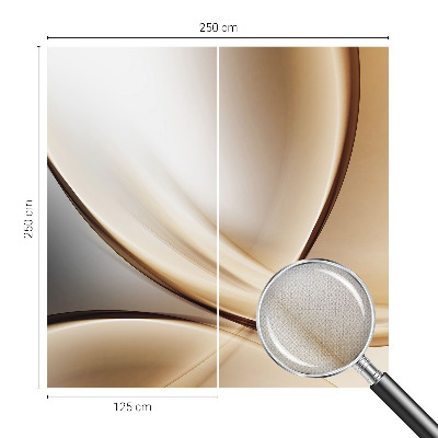 6D-Fototapete fürs Wohnzimmer mit abgerundeten Linien