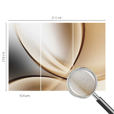 6D-Fototapete fürs Wohnzimmer Abgerundete Linien