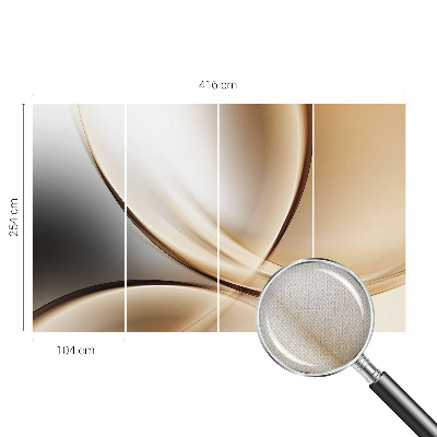 6D-Fototapete fürs Wohnzimmer Abgerundete Linien