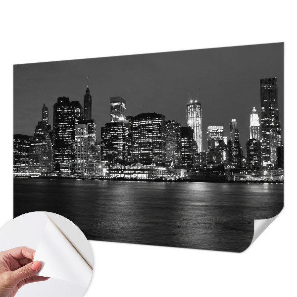 66D-Fototapete fürs Schlafzimmer Nachtmetropole