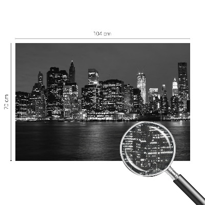 66D-Fototapete fürs Schlafzimmer Nachtmetropole