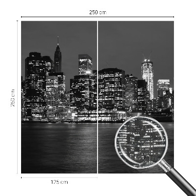 66D-Fototapete fürs Schlafzimmer Nachtmetropole