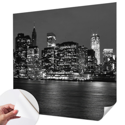 66D-Fototapete fürs Schlafzimmer Nachtmetropole