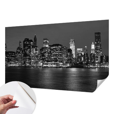 66D-Fototapete fürs Schlafzimmer Nachtmetropole