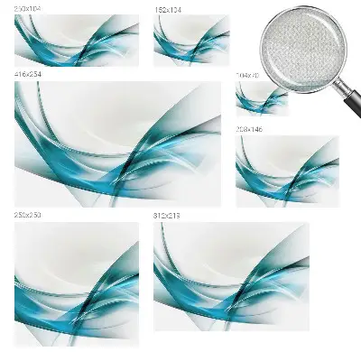 Fototapete nach Maß mit blauen Wellen im maritimen Design