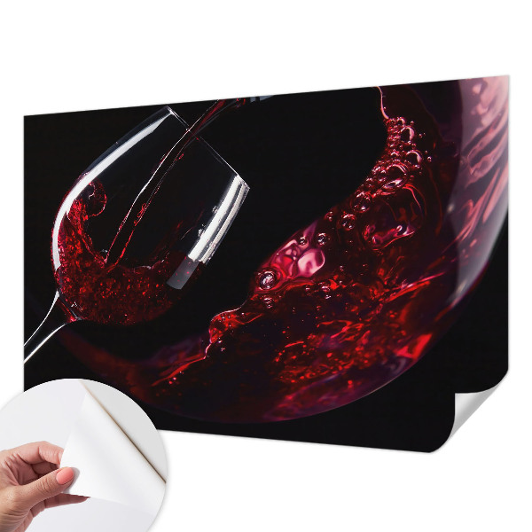 66D-Fototapete fürs Wohnzimmer Rotwein