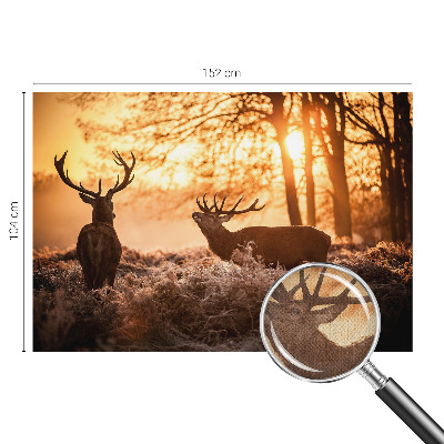 Selbstklebende Fototapete für die Wand Rehe am Morgen