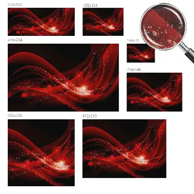 Selbstklebende Fototapete fürs Wohnzimmer mit rotem Wirbelmotiv