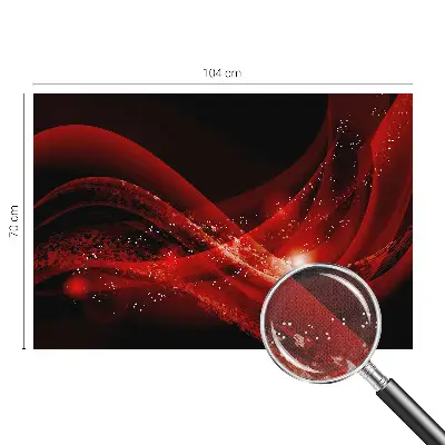 Selbstklebende Fototapete fürs Wohnzimmer mit rotem Wirbelmotiv