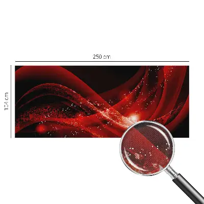 Selbstklebende Fototapete fürs Wohnzimmer mit rotem Wirbelmotiv