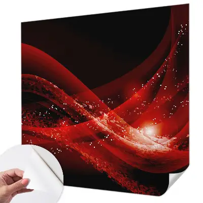 Selbstklebende Fototapete fürs Wohnzimmer mit rotem Wirbelmotiv