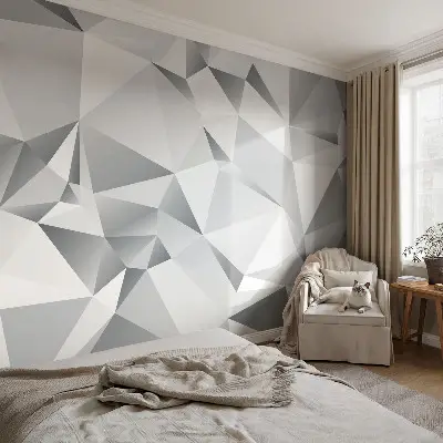 Selbstklebende Fototapete fürs Kinderzimmer mit abstraktem geometrischem Muster
