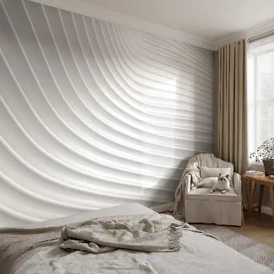 Selbstklebende Fototapete fürs Schlafzimmer mit einem eleganten Wellenmotiv