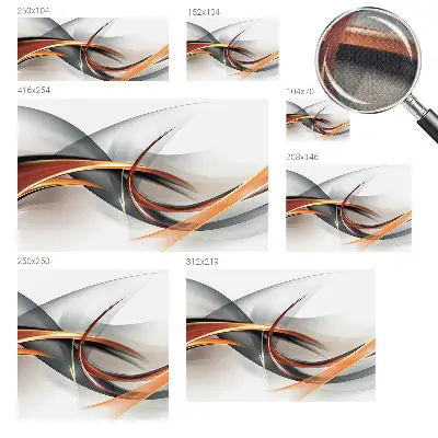 Fototapete in 3D-Optik mit abstraktem dynamischem Motiv