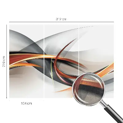 Fototapete in 3D-Optik mit abstraktem dynamischem Motiv