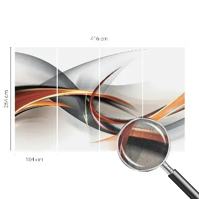 Fototapete in 3D-Optik mit abstraktem dynamischem Motiv