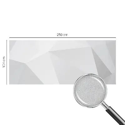 7D-Fototapete mit grauem Dreiecke‑Motiv