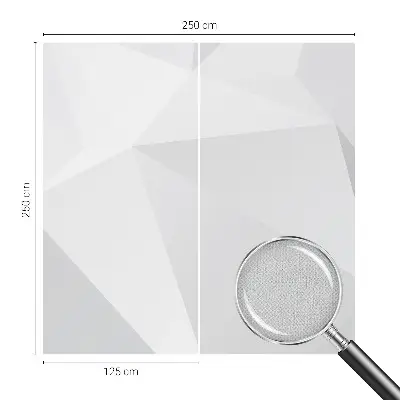 7D-Fototapete mit grauem Dreiecke‑Motiv